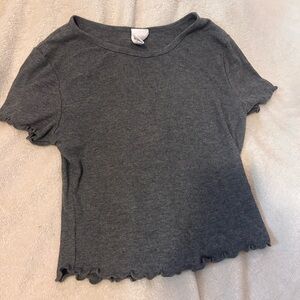 Charcoal Gray Women's Crop Top